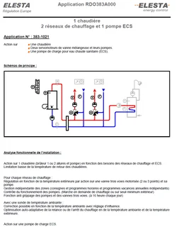 Schéma 3831021 : 1 chaudière + 2 réseaux