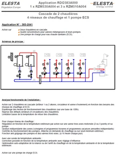 Schéma 3832041 : 2 chaudières + 4 réseaux